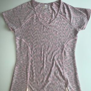 Velocity Pink and Gray Activewear Top